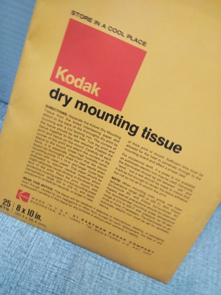 Kodak Dry Mounting Tissue 8x10 25 Sheets (READ)