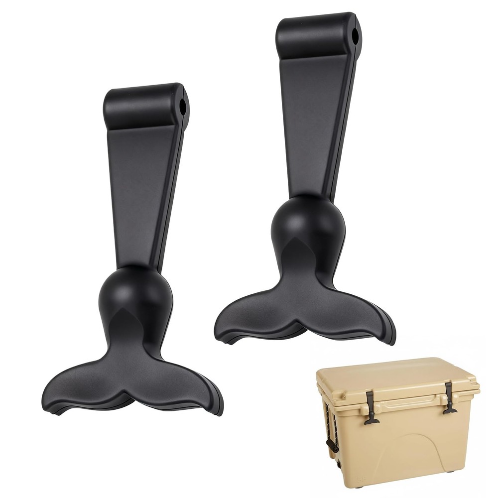 Fevbcnrj 2 Pack Cooler Latches Replacement Compatible with Orca, 4.72", Black