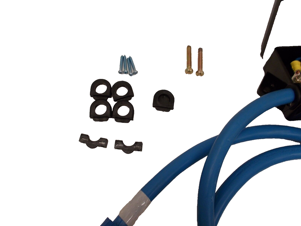 7 Way Plug Inline Pre-Wired Trailer Artic BLUE Cord w/Junction Box 6 Ft Cable