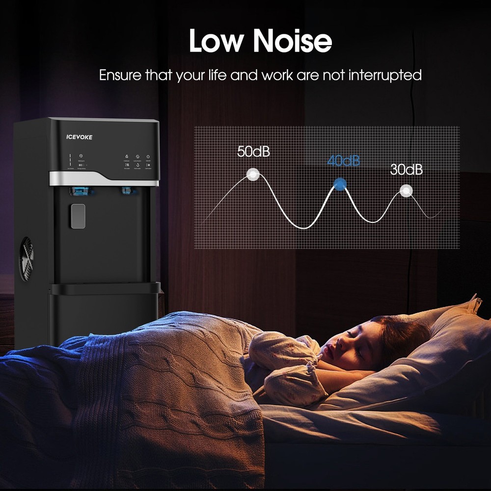 Water Dispenser with Ice Maker Function, Bottom Loading Hot & Cold Water Cooler