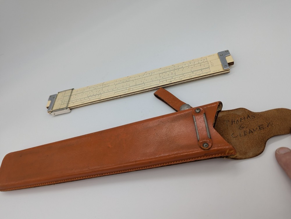 Vintage K&E Slide Rule With Leather Case