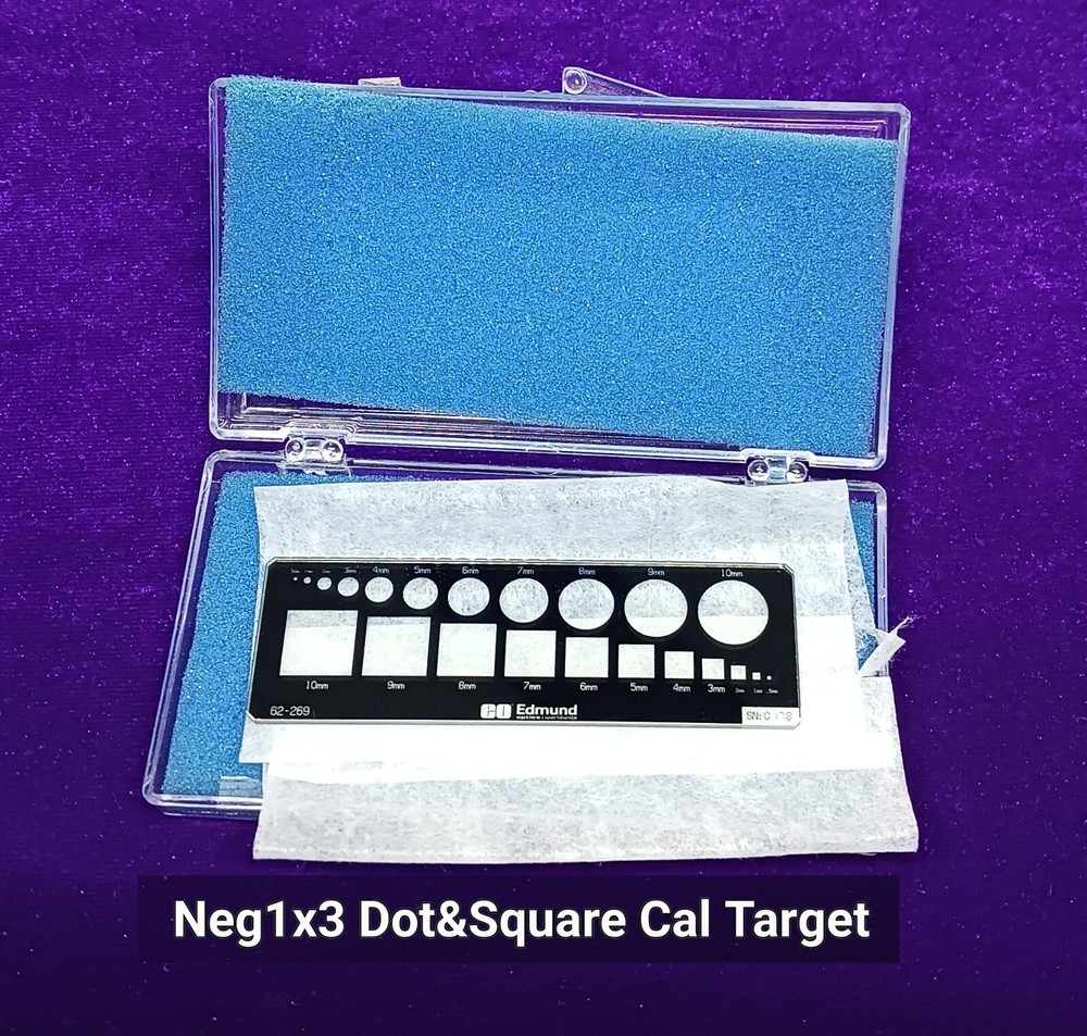 Negative 1" x 3", Dot and Square Calibration Target = # 62-269 = Open Box