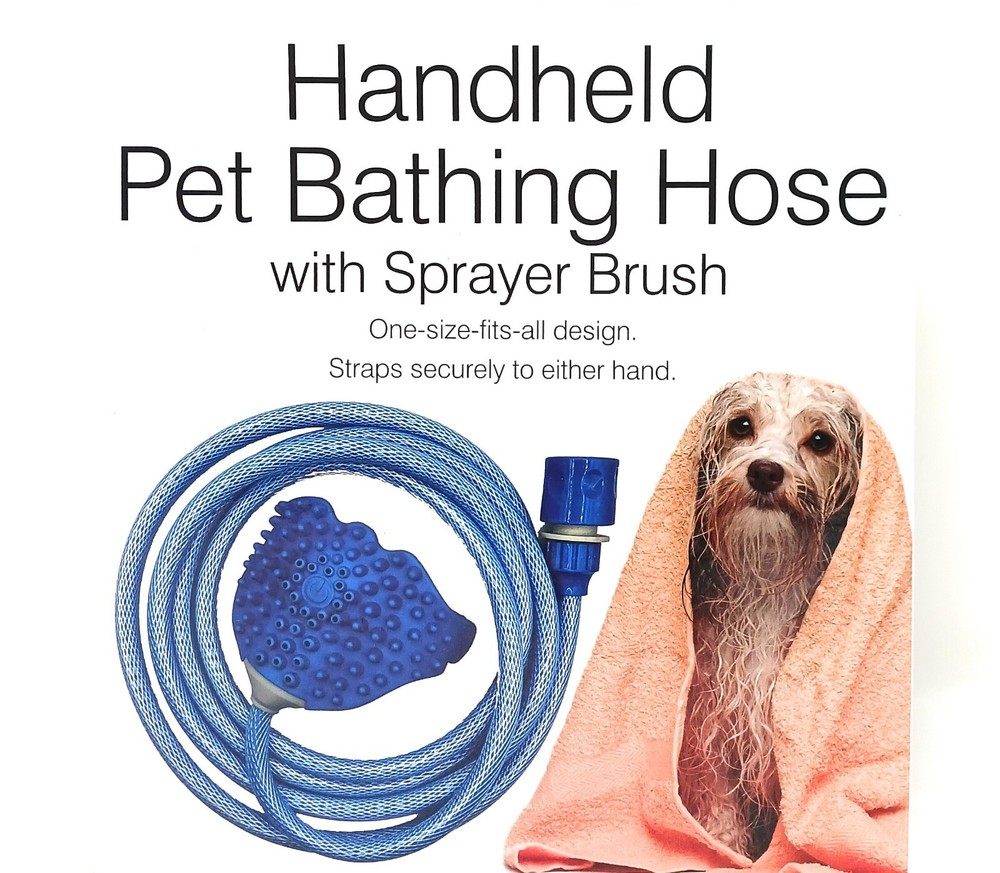 Handheld Pet Bathing Hose with Sprayer Brush