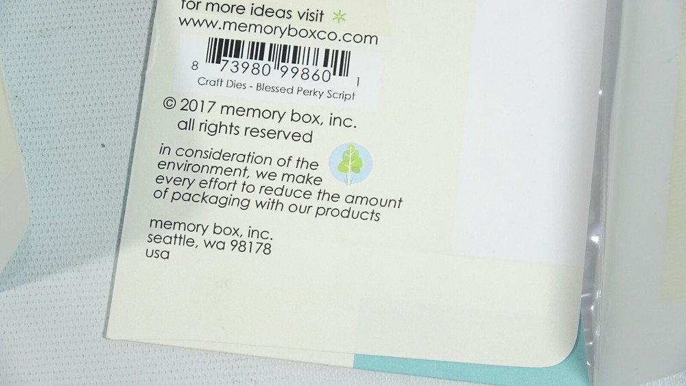 Memory Box Set of 2 Blessing And Blessed Perky Script Dies