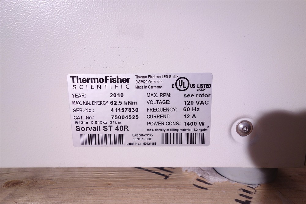 Thermo Sorvall ST40R Benchtop Centrifuge ERROR CODE