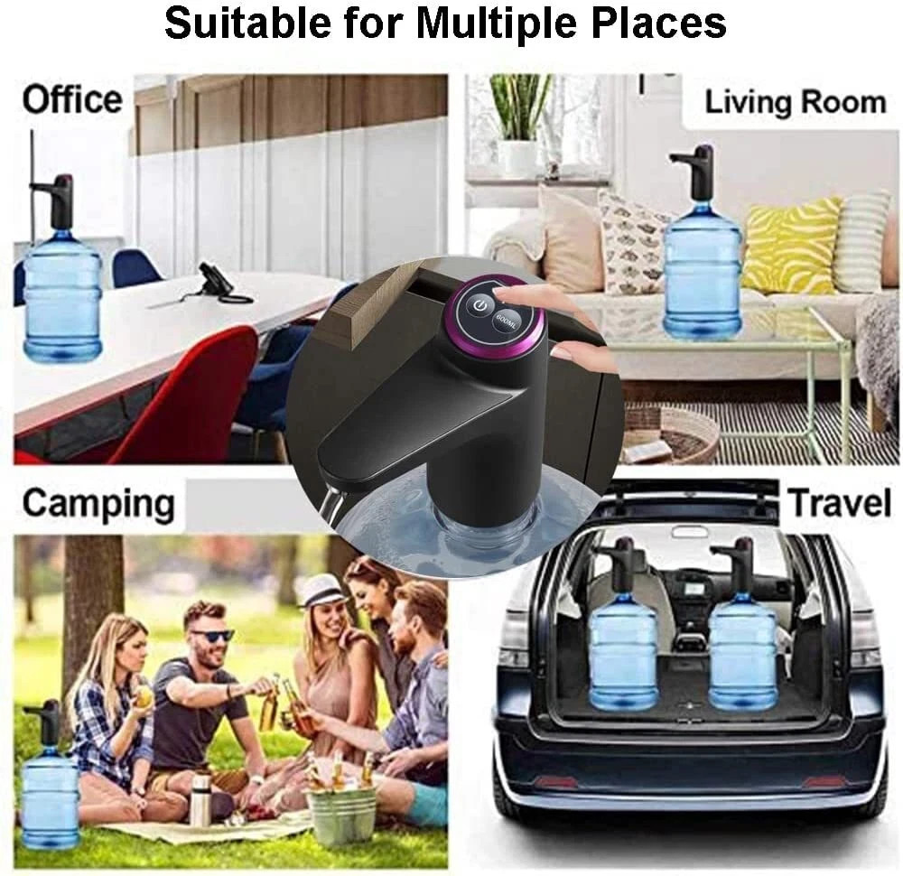 Electric Water Bottle Switch Pump Universal Automatic Jug Dispenser 5 Gallon USB