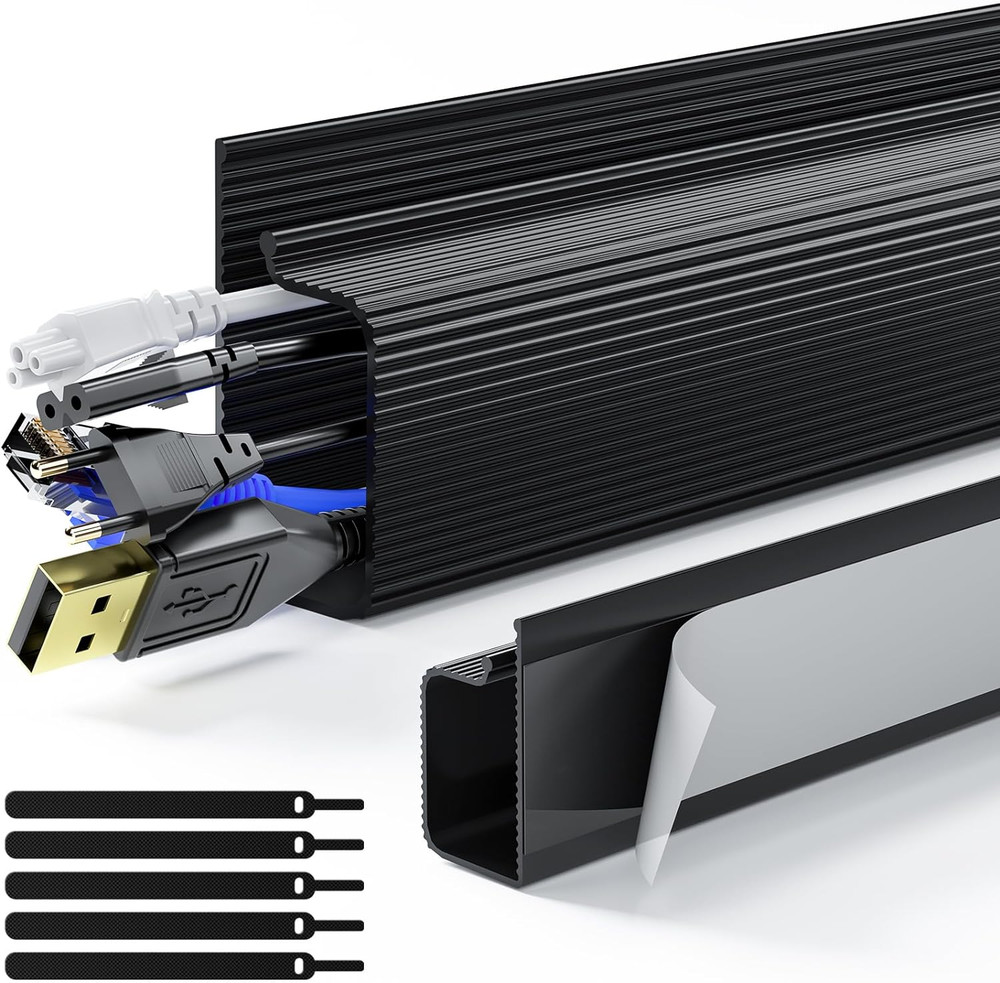 2 Pack Cable Management Solution Under Desk Cord Organizer Home Office