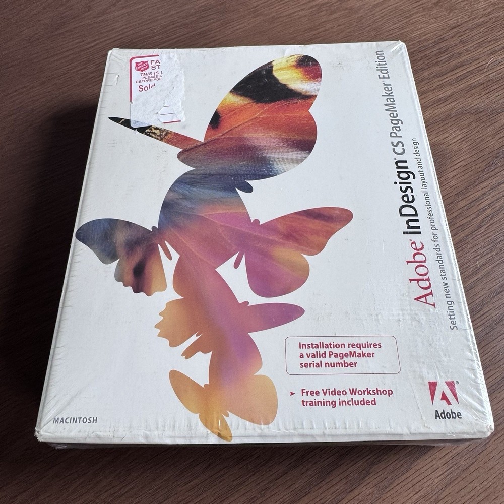 Adobe InDesign CS PageMaker Ed. Software Mac Computer NEW Macintosh In Design