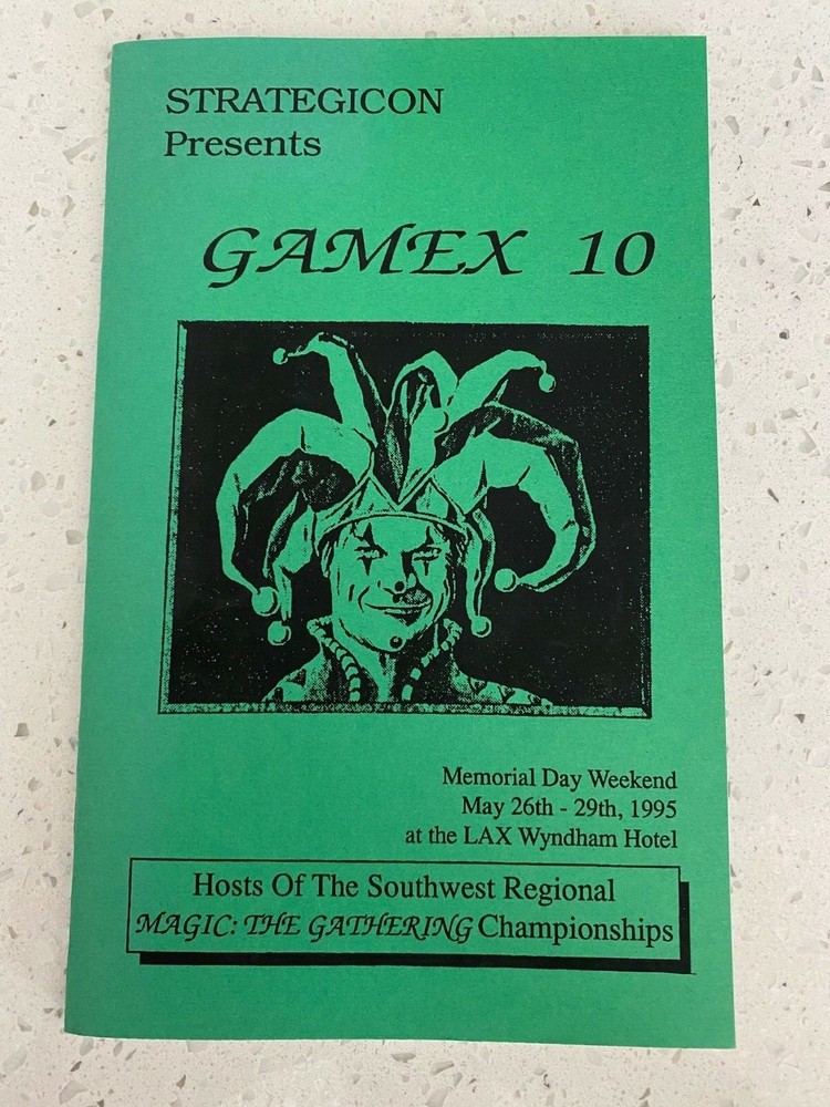 1995 GAMEX 10 STRATEGICON STRATEGY BOARD GAME CONVENTION PROGRAM