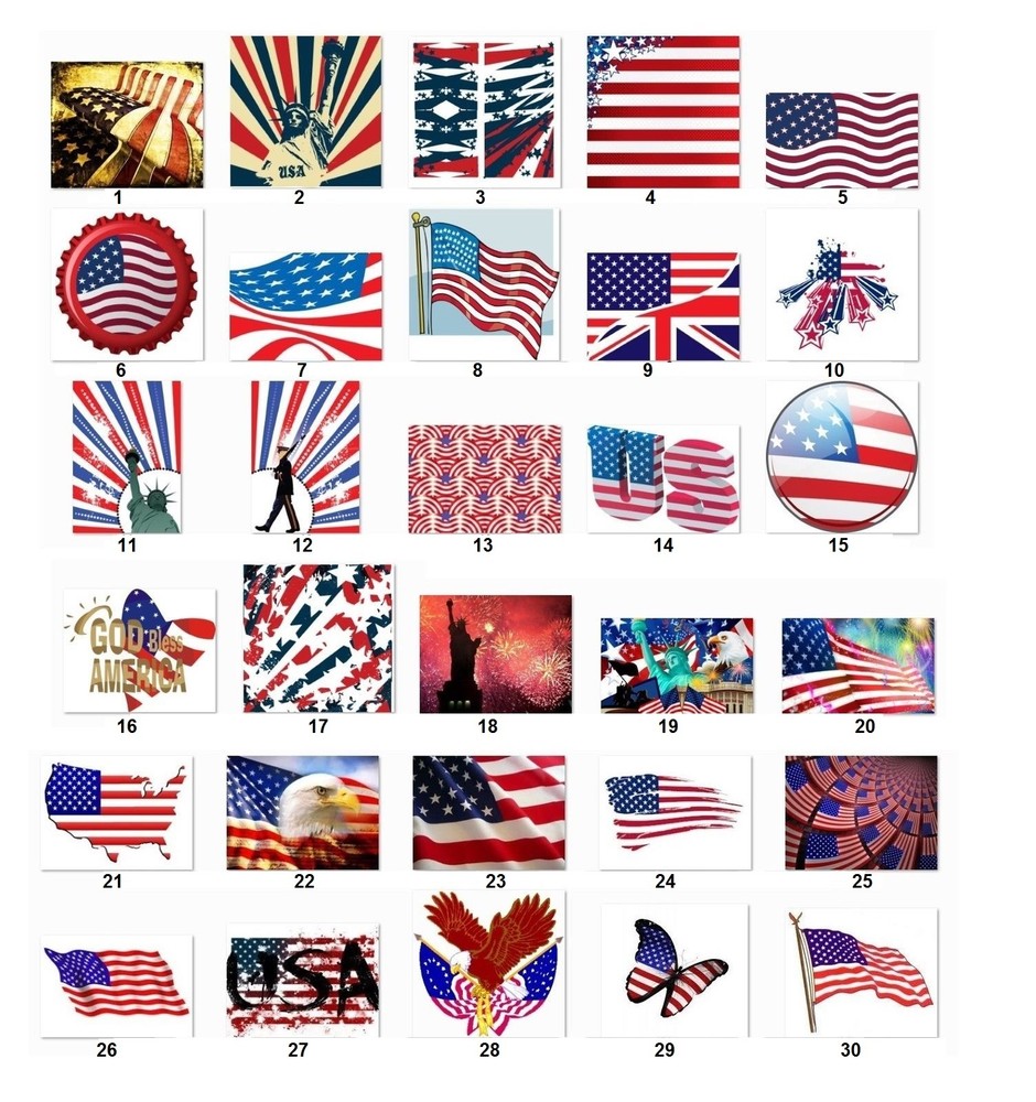 30 Personalized Address labels US Flags (F 2)