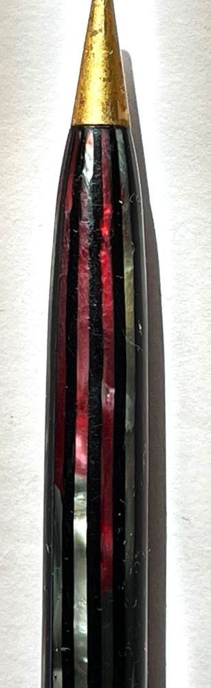 Vintage Parker Duofold Pencil, Deep Ruby Red Highlights