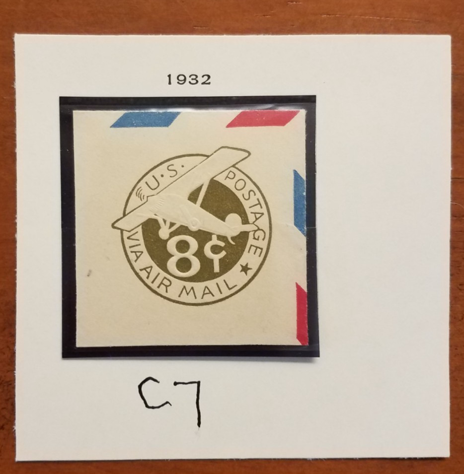 US SCOTT #C7 ECS MNH, FULL CORNER.