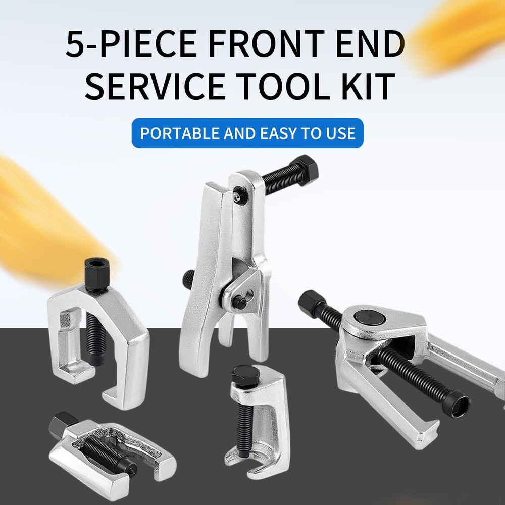 5 PCS Pitman Arm Puller Ball Joint Separator Tie Rod Front End Service Tool Set