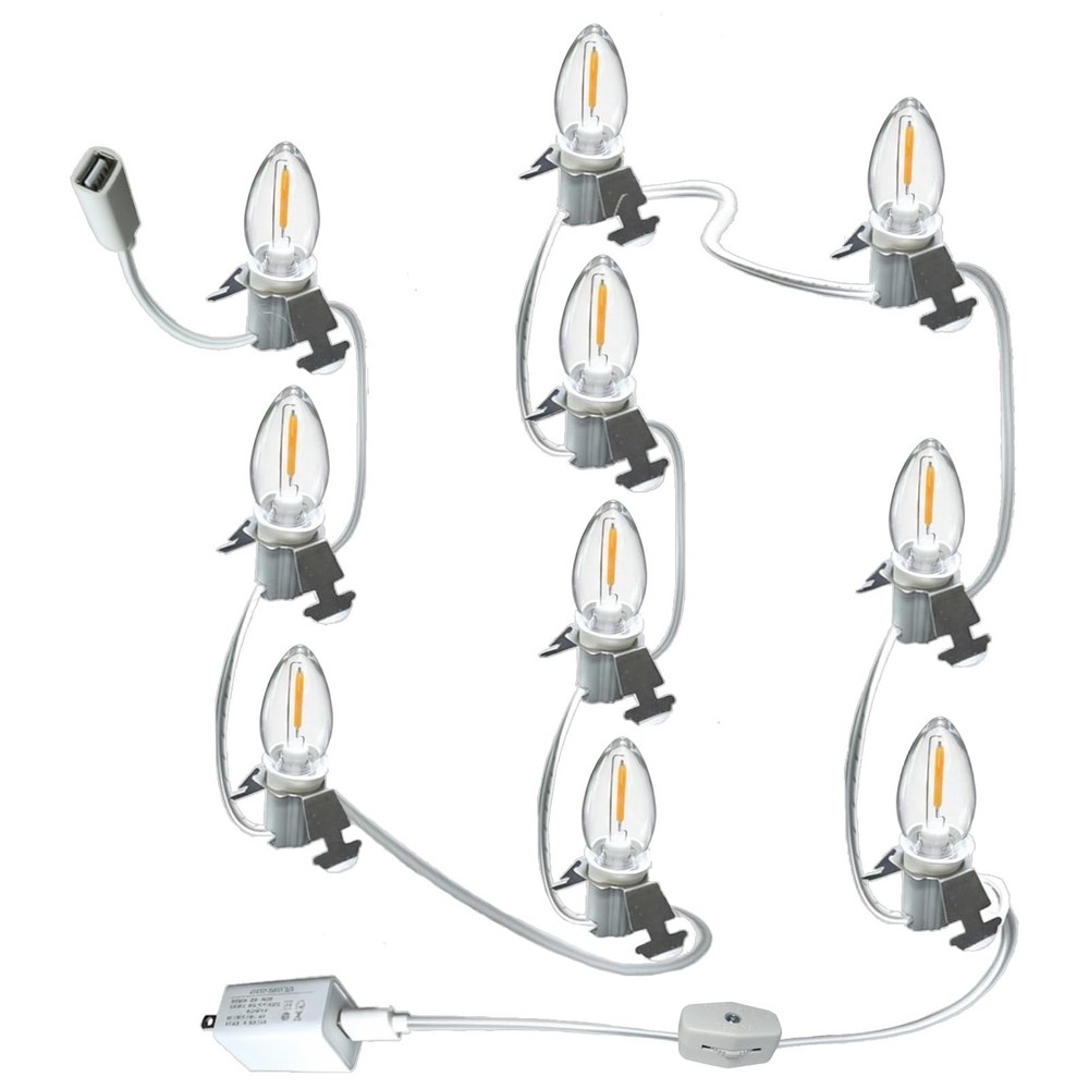 DC5V Safety Voltage Christmas Lights Accessory Cord with 10 LED, Switch Set, ...