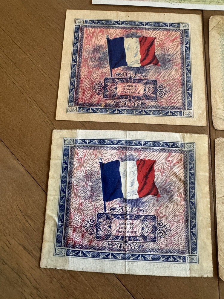 Lot of 5 WW2 Military notes
