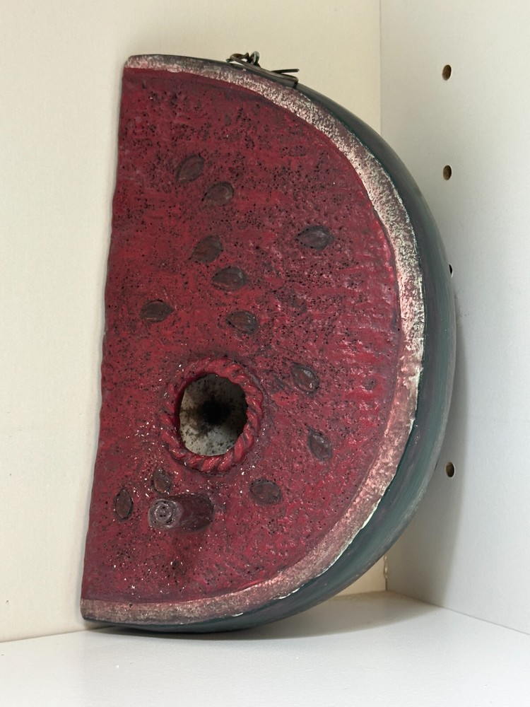Watermelon Birdhouse Decor 7" x 3"