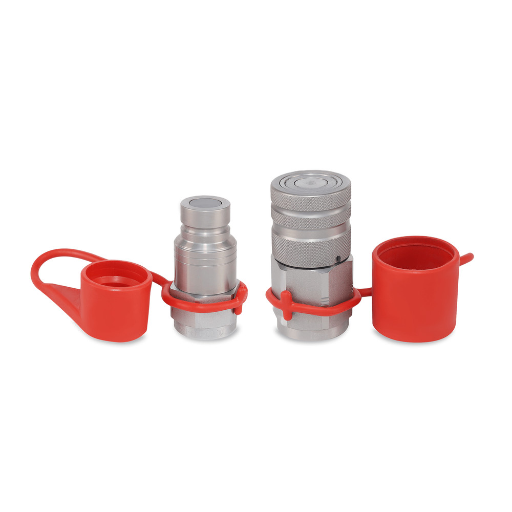 5/8″ Flat Face Hydraulic Quick Couplers Set - 3/4″ SAE Thread