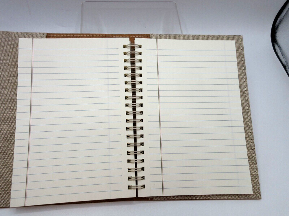 Metropolis Refillable Notebook 7" Leather Cover Spiral Insert Graphic Image Blue