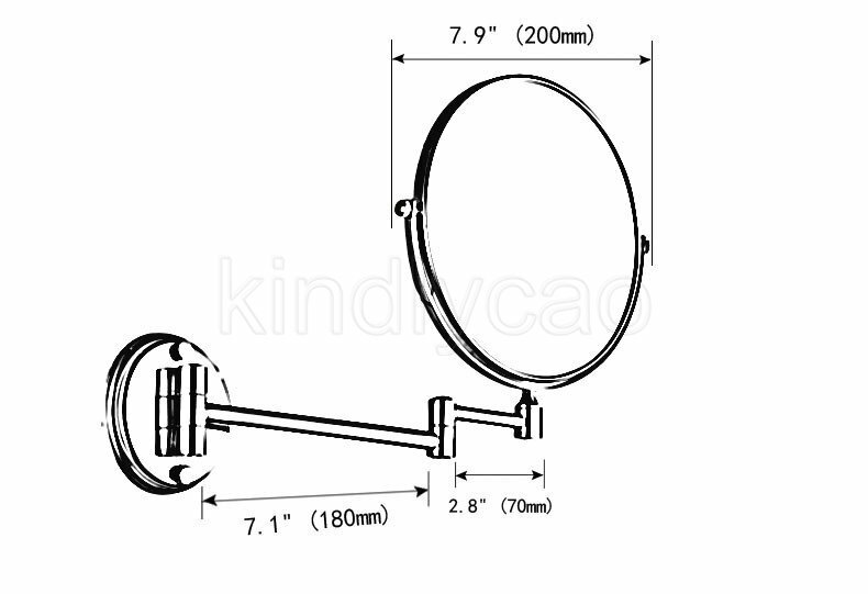 Gold X3 Magnifying Makeup Mirror Wall Mounted Double Sided Bathroom Mirrors