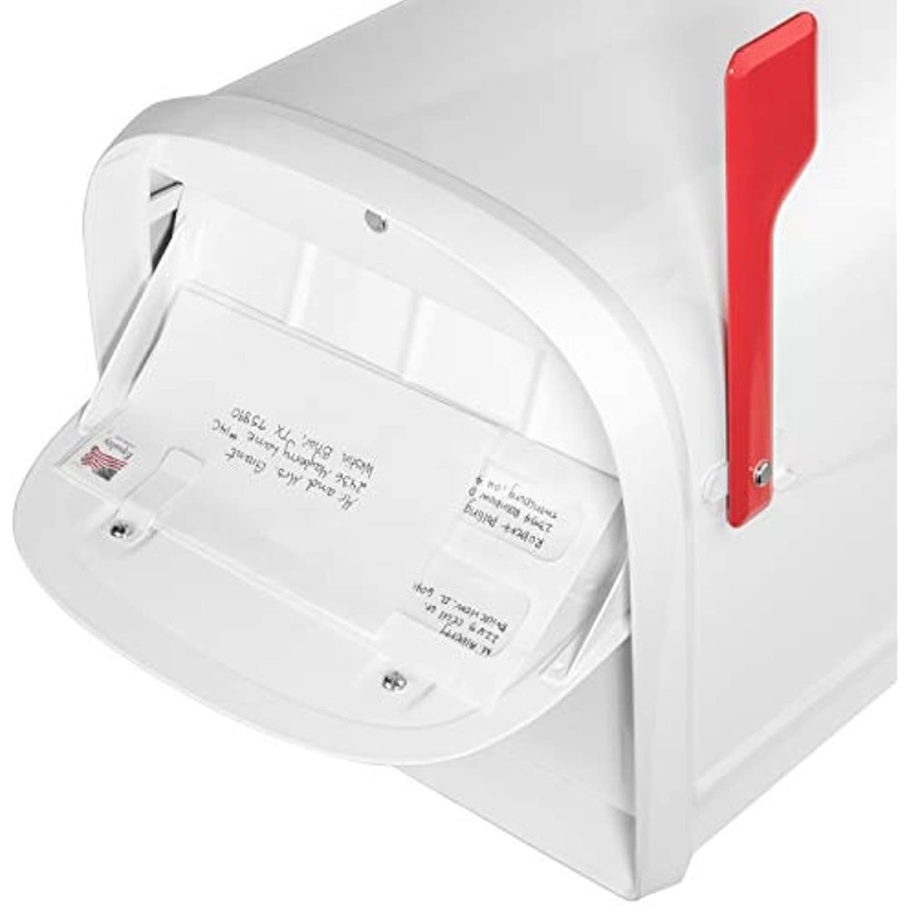 Architectural Mailboxes 6300W-10 Oasis 360 Mailbox, White