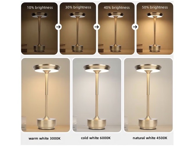 Cordless LED Touch Sensor Table Lamp Rechargeable Dimmable Bar Desk Night Light
