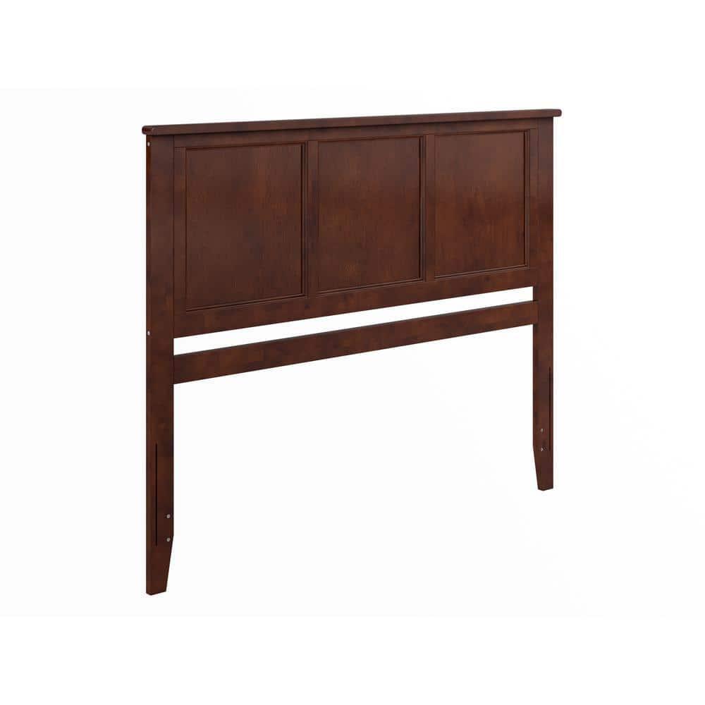 AFI Queen Panel Headboard Solid Wood Walnut Finish with Attachable USB Charger