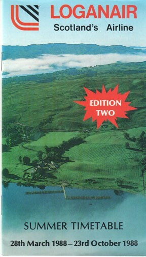 Loganair timetable 1988/03/28