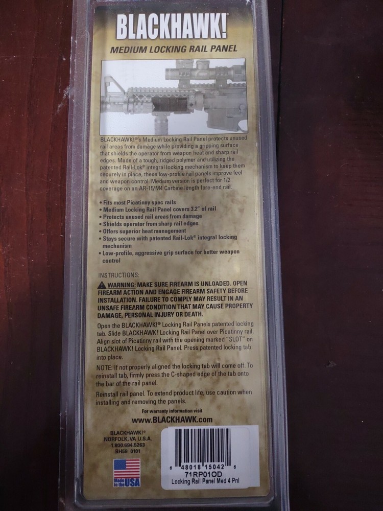 Blackhawk Medium Locking Rail Panel
