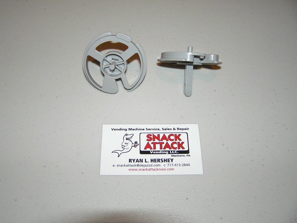 (2) (AP) AUTOMATIC PRODUCTS STUDIO, 121,122,123 SNACK MACHINE SPIRAL HUBS (Grey)