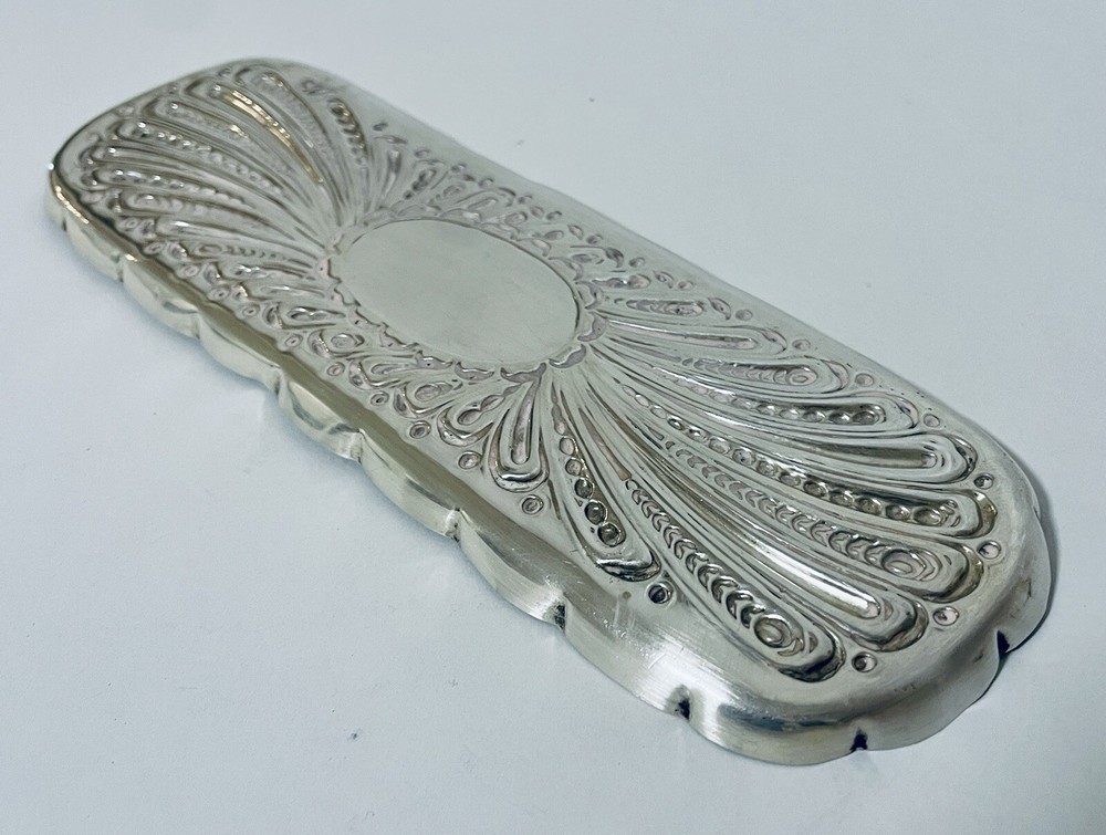 Antique Victorian Solid Sterling Silver Pin Tray Dressing Table 1896