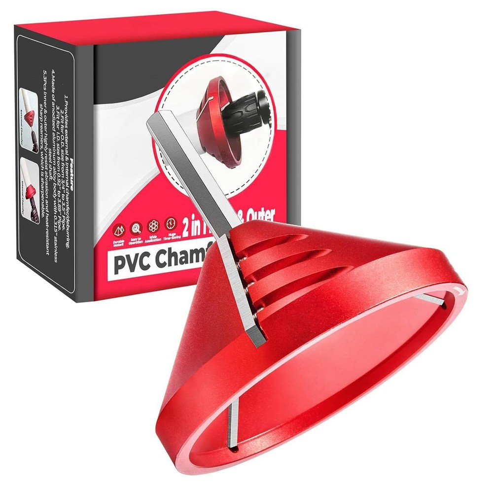 PVC Deburring Tools - 2 in 1 Inner Outer Chamfer Tools, Pipe Deburring...