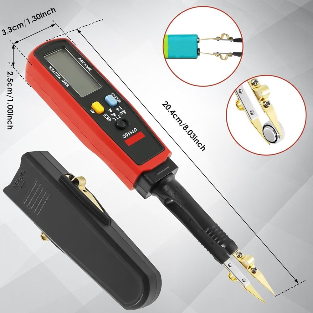 Probe Fuse Monitor Rotatable 180° Replaceable Tips & Built-in Flashlight G5D1