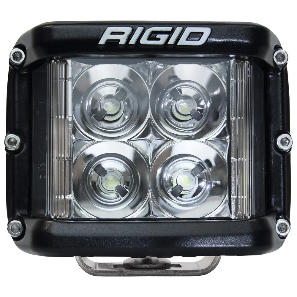 Rigid 261113 D-SS PRO Flood White Square LED Single Light Kit Set Black Aluminum