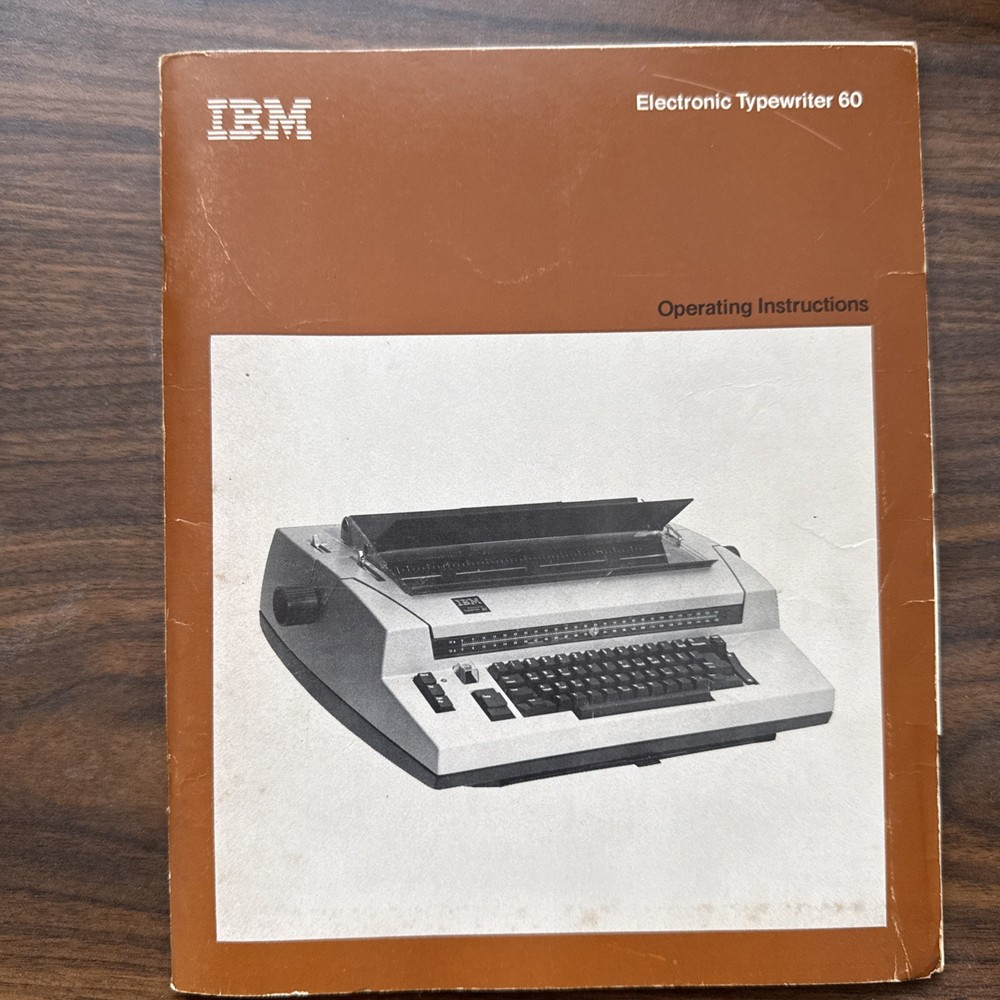 IBM Electronic Typewriter 60 Operating Manual