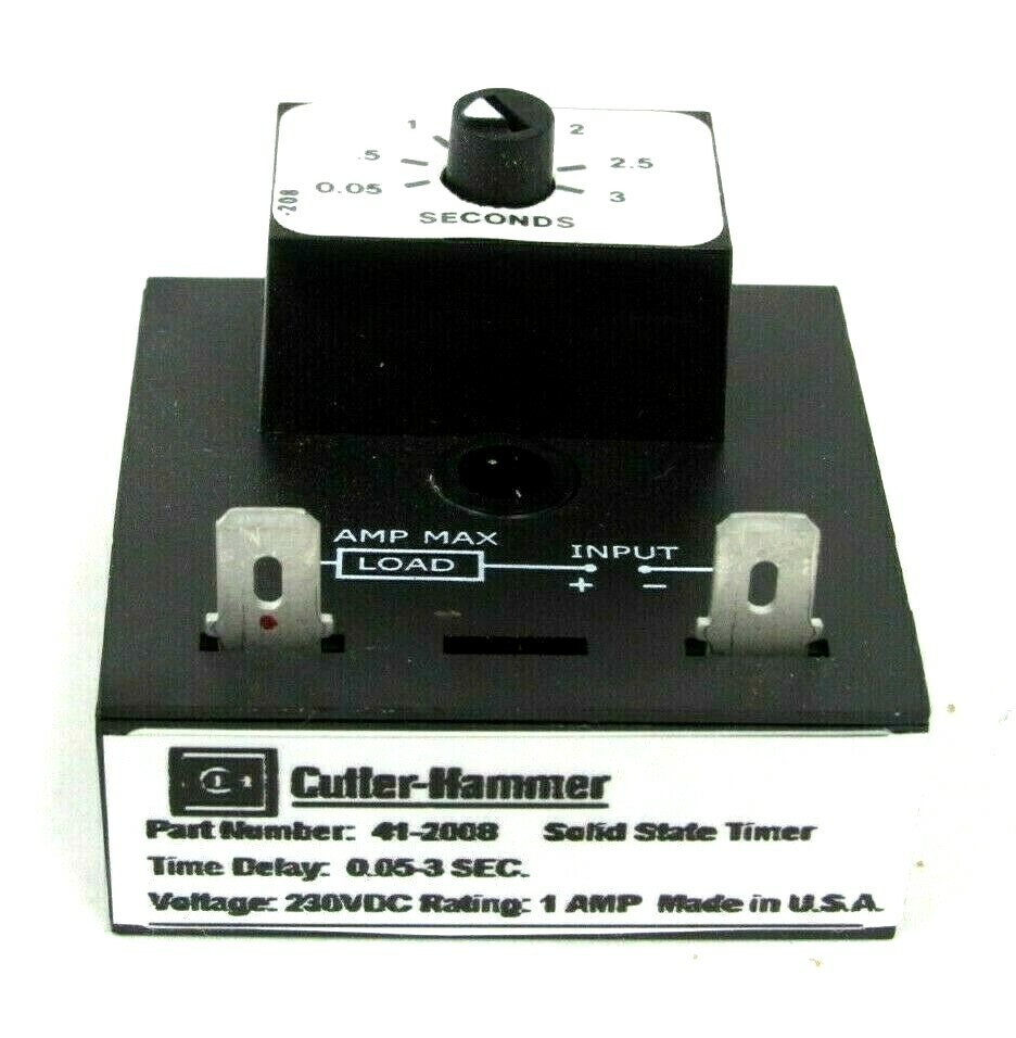 NEW CUTLER HAMMER 41-2008 SOLID STATE TIMER 412008