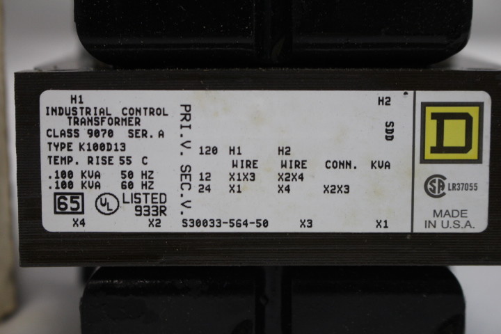 NOS NEW 3 Square D Class 9070 Industrial Control Transformers Series A Forms