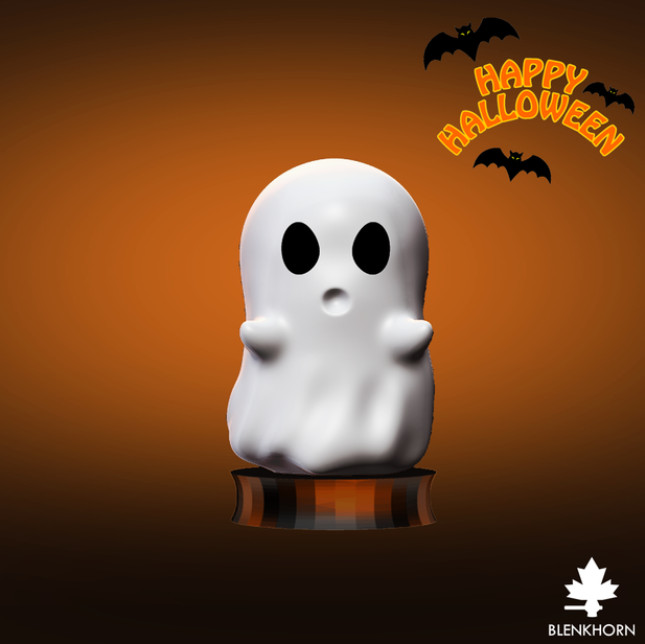 UNPAINTED Spooky Ghost Chibi BHStyle 3D Printed Mini Figure BH