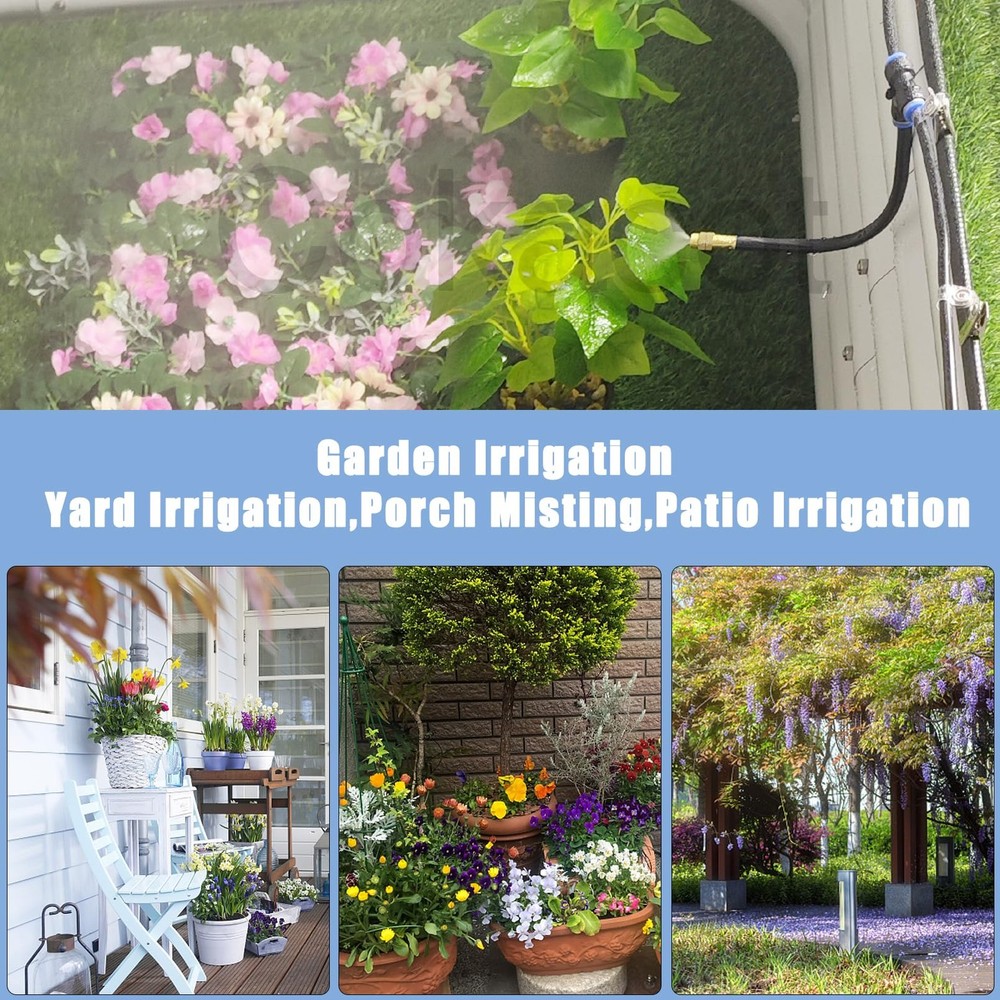 Drip Irrigation System Kit - 49.21Ft 360° Bendable Automatic Garden Watering