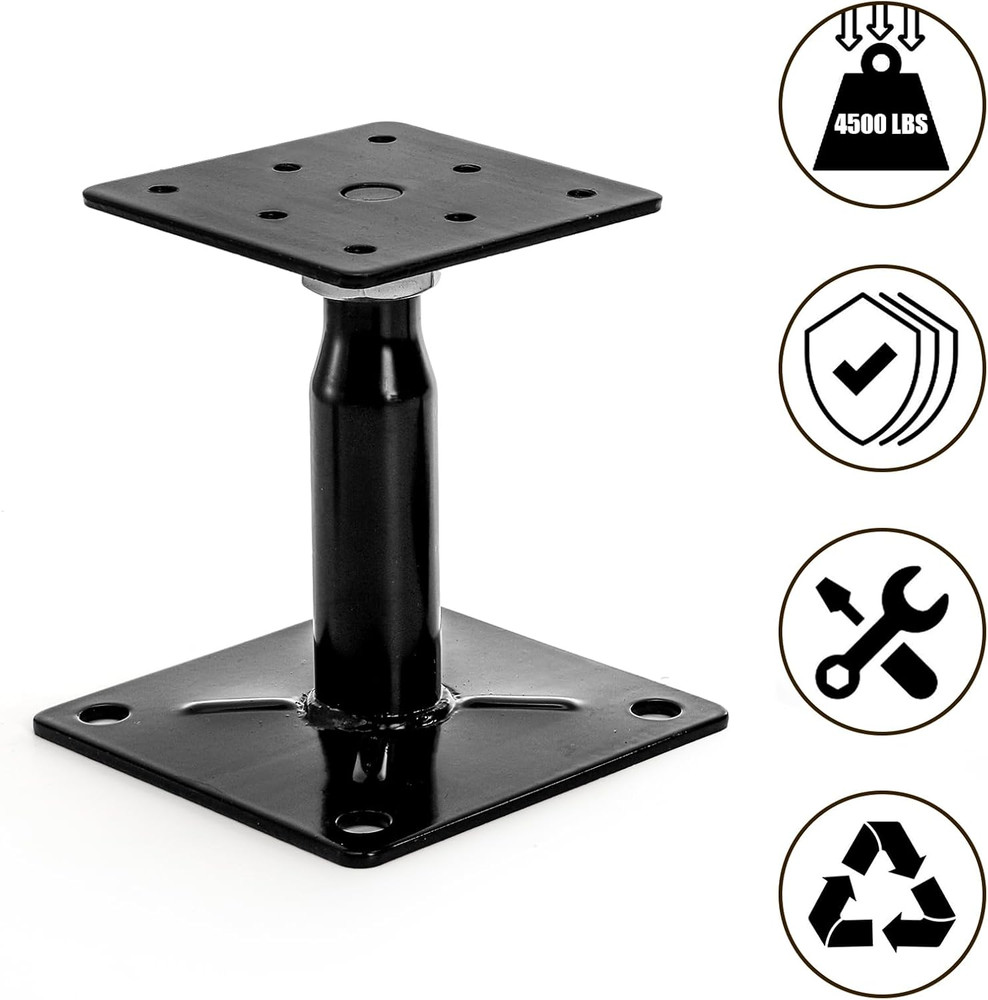 4 Pack Floor Jack Posts Adjustable 4-7” Heavy Duty Support Jacks Joist Deck