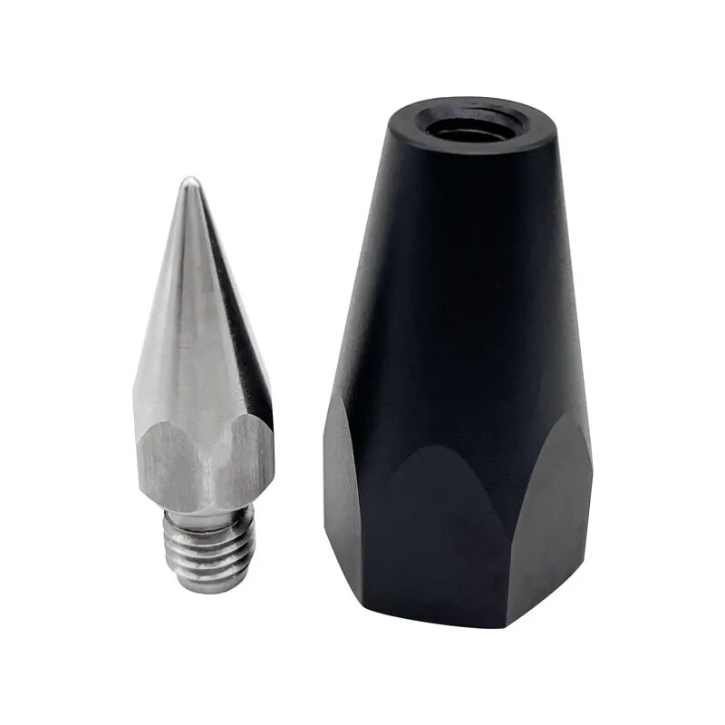 2PCS Prism Pole Point Sharp Tip with 5/8 Internal Thread for Surveying Rod