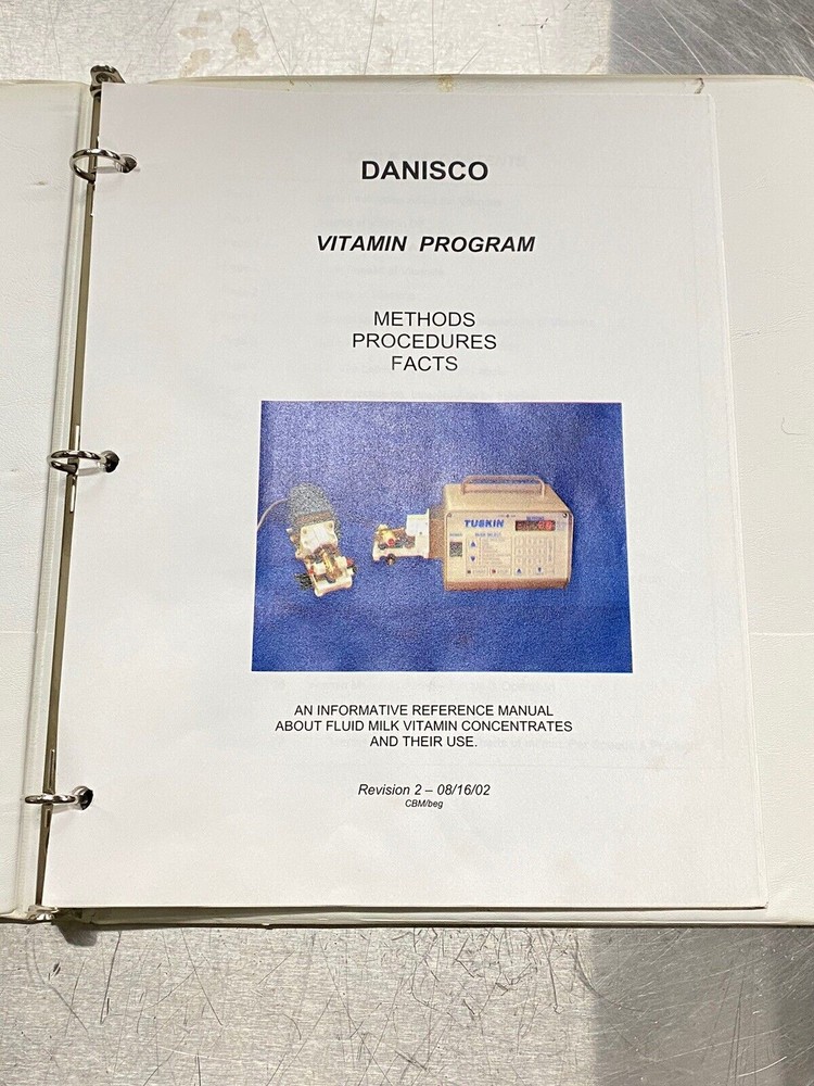 Tuskin Danisco Vitamin Program - Users Guide /Instruction Manual