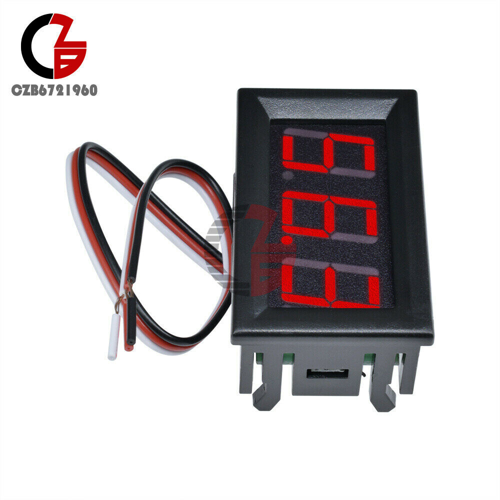 10PCS Three Wires Mini Red LED Display Panel Meter Digital Voltmeter DC 0V~99.9V