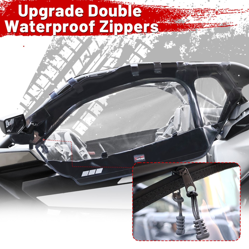 Pair Upgrade Soft Upper Doors for Can Am Maverick X3 2-Seater Models 2017-2024
