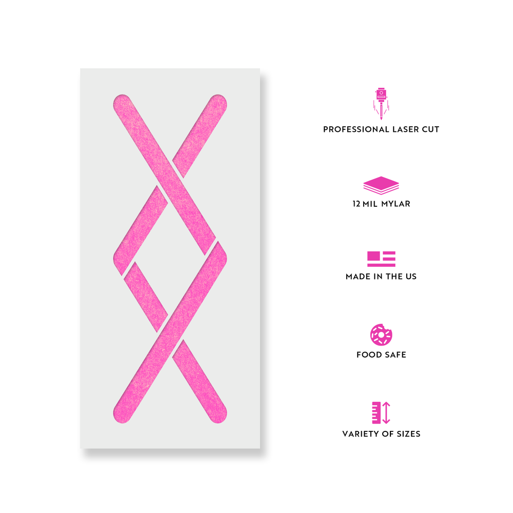 Elder Futhark Ingwuz Rune Stencil