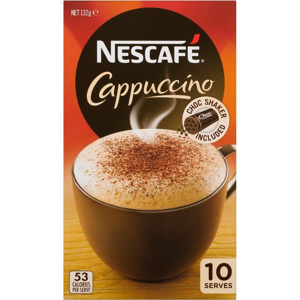 Nescafe Coffee Cappuccino Sachets 10 Pack