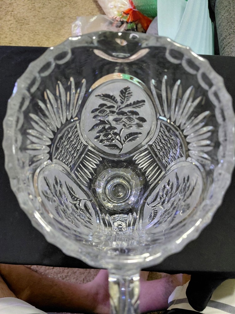 Kristal Zajecar 24% Lead Crystal Pitcher Flora Collection Pattern