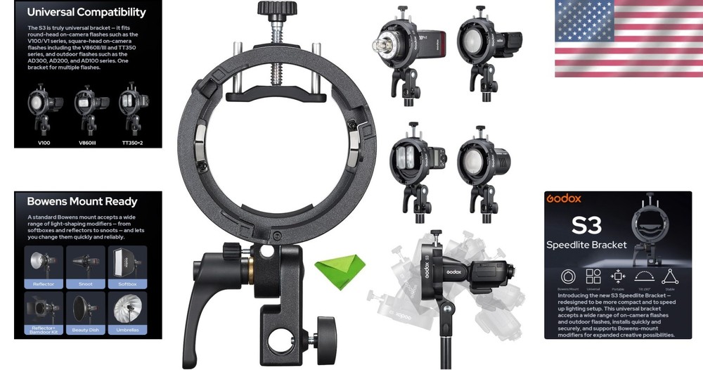 S3 Upgraded L-Type Speedlite Bracket for Enhanced Stability and Lighting Control