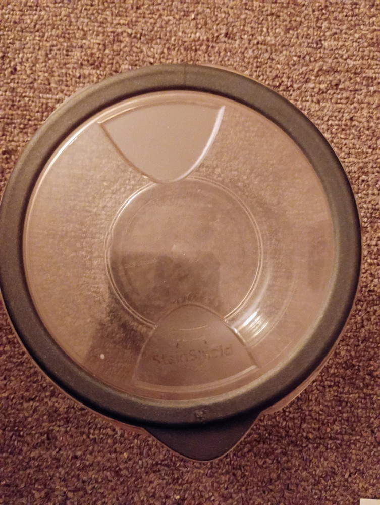 Vintage Stain Shield Plastic Container with Lid