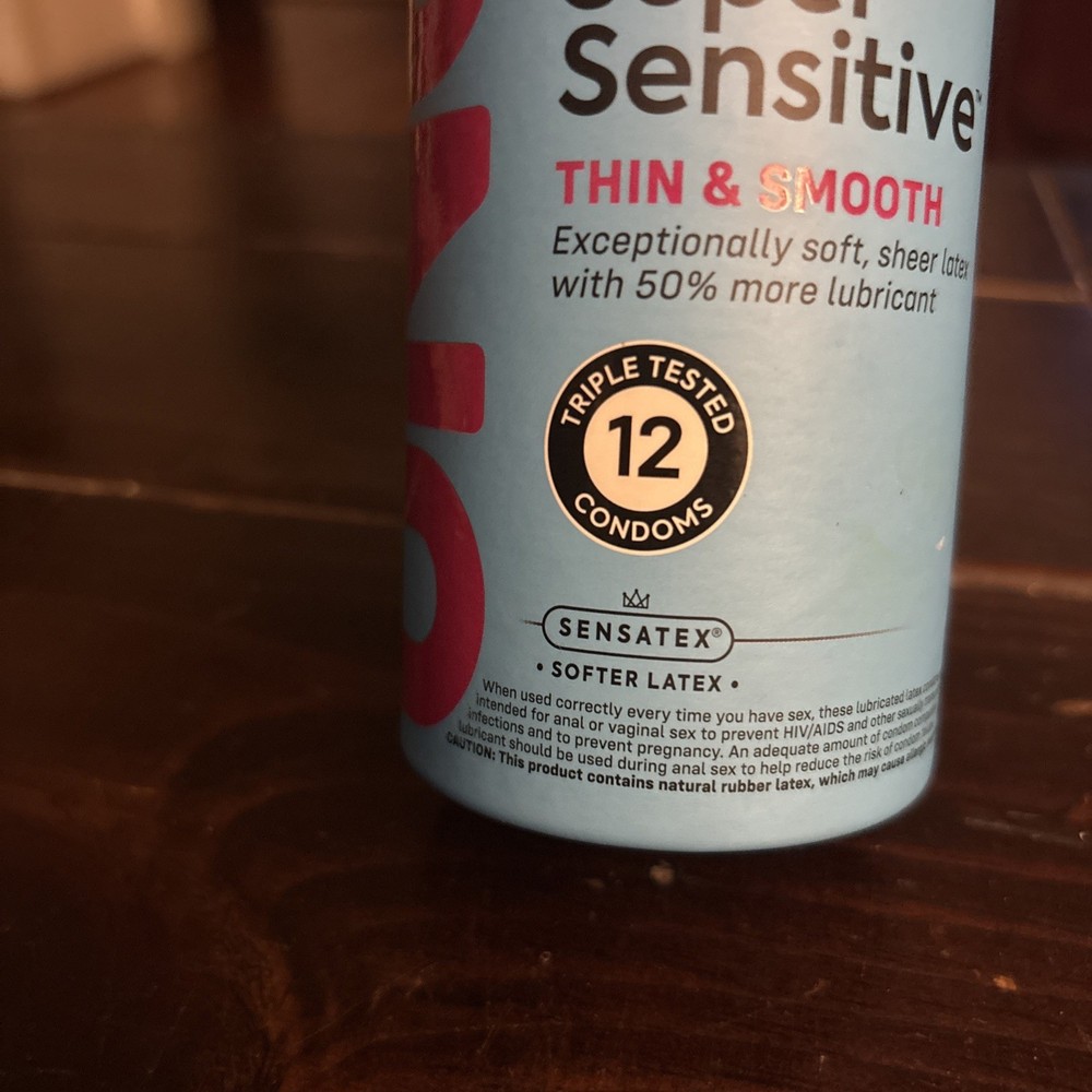 One Super Sensitive Condoms Thin & Smooth - 12 Condoms
