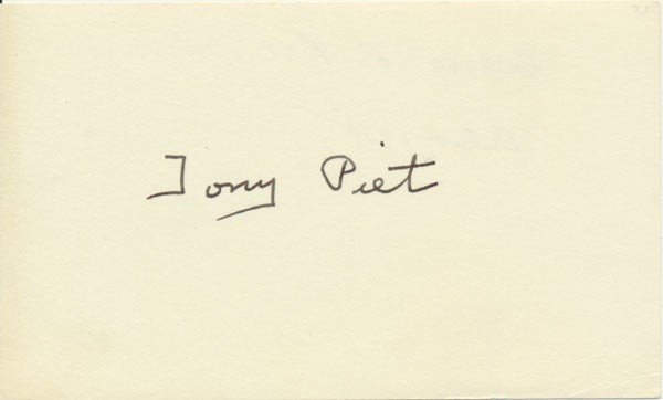 Tony PIET / Signature Signed